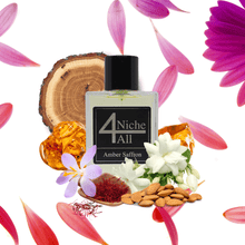 Load image into Gallery viewer, Beauty in a bottle. Inviting, intoxicating and interesting!  Top notes Jasmine, Saffron and Almond  Heart notes Amberwood, White Florals  Base notes Cedar, Fir Resin, Musk  A sweet, deep scent, florals, jasmine and saffron blended with woody notes.   For both him and her.   Eau de Parfum (EDP)  Est. in 2021

